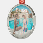 Schattigee Foto Besties Premium Ronde Ornament (Links)