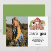 Schattigee foto Boerderij Dieren Verjaardag Bedankkaart (Voorkant / Achterkant)