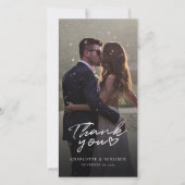 Schattigee foto bruiloft script bedankkaart (Voorkant)