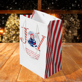 Schattigee foto Christmas Joy gepersonaliseerd Medium Cadeauzakje