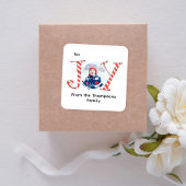 Schattigee foto Christmas Joy Typography Vierkante Sticker