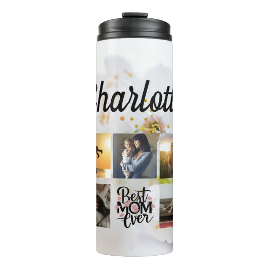 Schattigee foto Collage Moeder's Keepsake Thermosbeker (Voorkant)