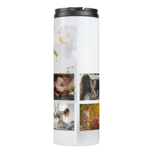 Schattigee foto Collage Moeder's Keepsake Thermosbeker (Achterkant)