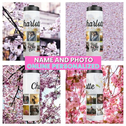 Schattigee foto Collage Moeder's Keepsake Thermosbeker