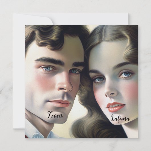 Schattigee  Foto Ecru Papier Sla de Datum op Kaart (Voorkant)