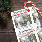 Schattigee foto grillige krant Candy Cane Print Kleine Kerstsok