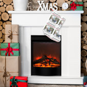 Schattigee foto grillige krant Candy Cane Print Kleine Kerstsok