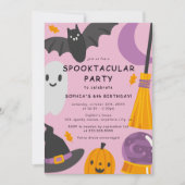 Schattigee foto Halloween Kids Verjaardag Kaart (Voorkant)