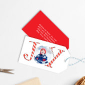 Schattigee Foto Kerst Joy Typografie Custom Cadeaulabel