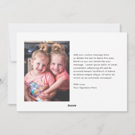 Schattigee foto kleurrijke moderne kerst feestdagenkaart (Achterkant)