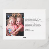 Schattigee foto kleurrijke moderne kerst folie feestdagenkaart (Achterkant)