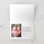 Schattigee foto kleurrijke moderne kerst folie feestdagenkaart (Binnenlaag)