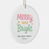 Schattigee foto kleurrijke moderne kerst keramisch ornament (Rechts)