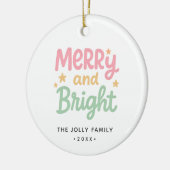 Schattigee foto kleurrijke moderne kerst keramisch ornament (Links)