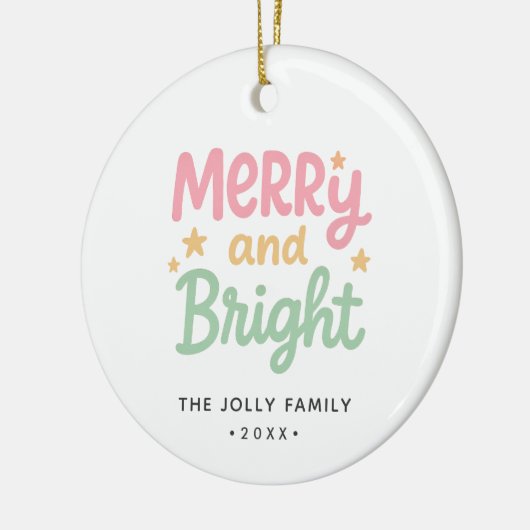 Schattigee foto kleurrijke moderne kerst keramisch ornament (Links)