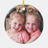 Schattigee foto kleurrijke moderne kerst keramisch ornament (Achterkant)