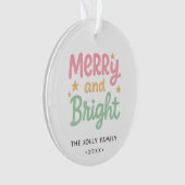 Schattigee foto kleurrijke moderne kerst ornament (voorkant)