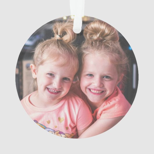 Schattigee foto kleurrijke moderne kerst ornament (achterkant)