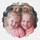 Schattigee foto kleurrijke moderne kerst ornament kaart (Achterkant)