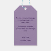 Schattigee foto - met oprechte Bedankt! Dank je Cadeaulabel (Achterkant)