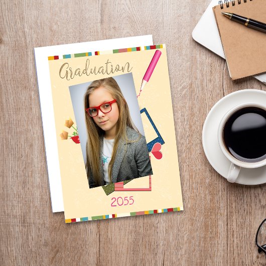 Schattigee foto middelbare school Afstuderen dank  Bedankkaart