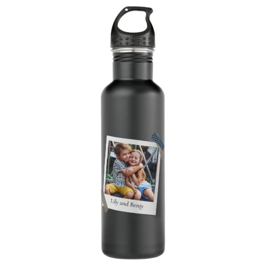 Schattigee foto op maat waterfles  (Voorkant)