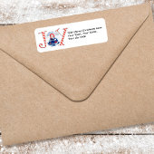 Schattigee foto retour adres kerst etiket