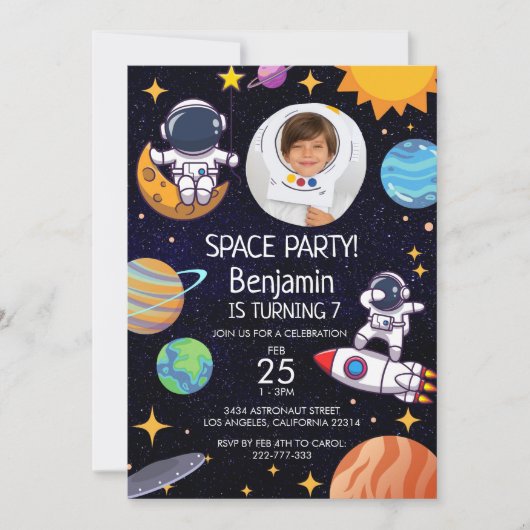 Schattigee foto ruimte partij elke leeftijd verjaa kaart (Voorkant)