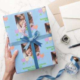 Schattigee Foto Spring Tulpen, Moederdag Wishes Cadeaupapier