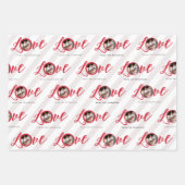 Schattigee foto typografie liefde kleurrijke grill inpakpapier vel (Voorkant)