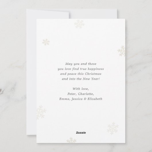 Schattigee Foto Vrolijk Kerstvakantie Kaart (Achterkant)