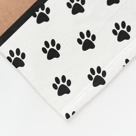 Schattigee Fotocollage Pet Dog Naam Fleece Deken (Hoek)