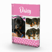 Schattigee Fotocollage Pet Dog Naam Fotoblokken (Rechts)