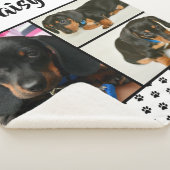 Schattigee Fotocollage Pet Dog Naam Sherpa Deken (3/4)