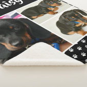 Schattigee Fotocollage Pet Dog Naam Sherpa Deken (3/4)