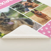 Schattigee Fotocollage Pet Dog Naam Sherpa Deken (3/4)
