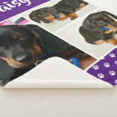 Schattigee Fotocollage Pet Dog Naam Sherpa Deken (3/4)