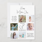 Schattigee fotocollage We houden van je oma Moeder Feestdagenkaart (Voorkant)