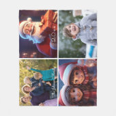 Schattigee fotofamilie fleece deken (Voorkant)