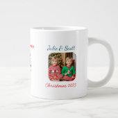 Schattigee Fotofamilie met DEER Green Personalize Grote Koffiekop (Rechts)
