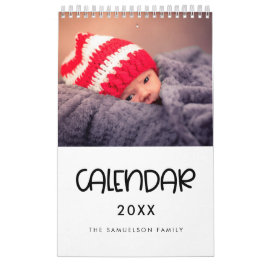 Schattigee fotokalender voor scriptfamilie 2026 kalender