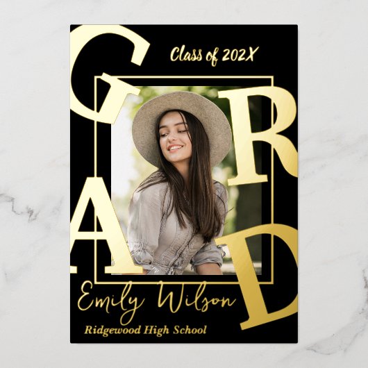 Schattigee fotoklas van de aankondiging van het Af (Voorkant)