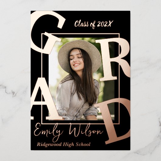 Schattigee fotoklas van de aankondiging van het Af (Voorkant)