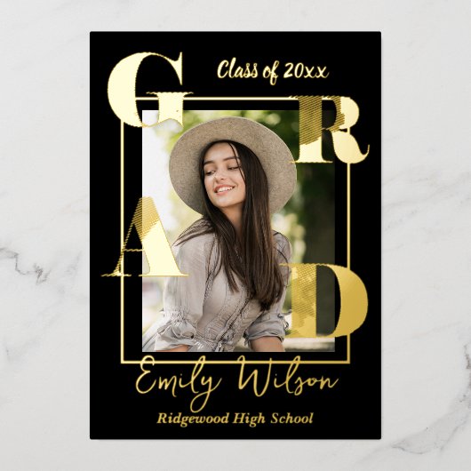 Schattigee fotoklas van de aankondiging van het Af (Voorkant)