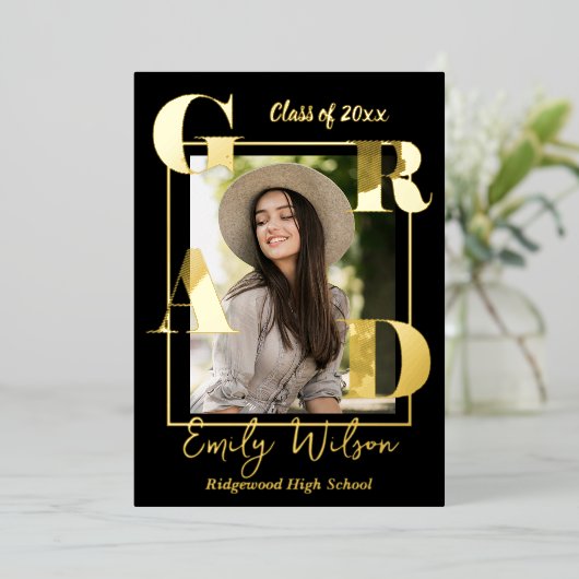 Schattigee fotoklas van de aankondiging van het Af (Staand Voorkant)