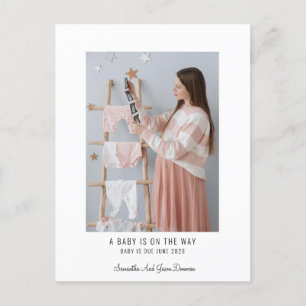 Schattigee fotozwangerschap aankondigingskaart