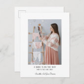 Schattigee fotozwangerschap aankondigingskaart (Voorkant / Achterkant)