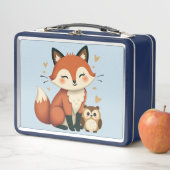 Schattigee Fox and Owl grillige Woodland illustrat (In situ)