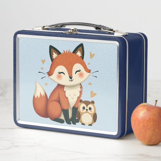 Schattigee Fox and Owl grillige Woodland illustrat (In situ)