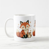 Schattigee Fox and Owl grillige Woodland illustrat Koffiemok (Links)